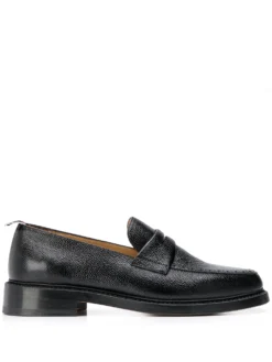 Men Thom Browne Pebble-grain Penny Loafers