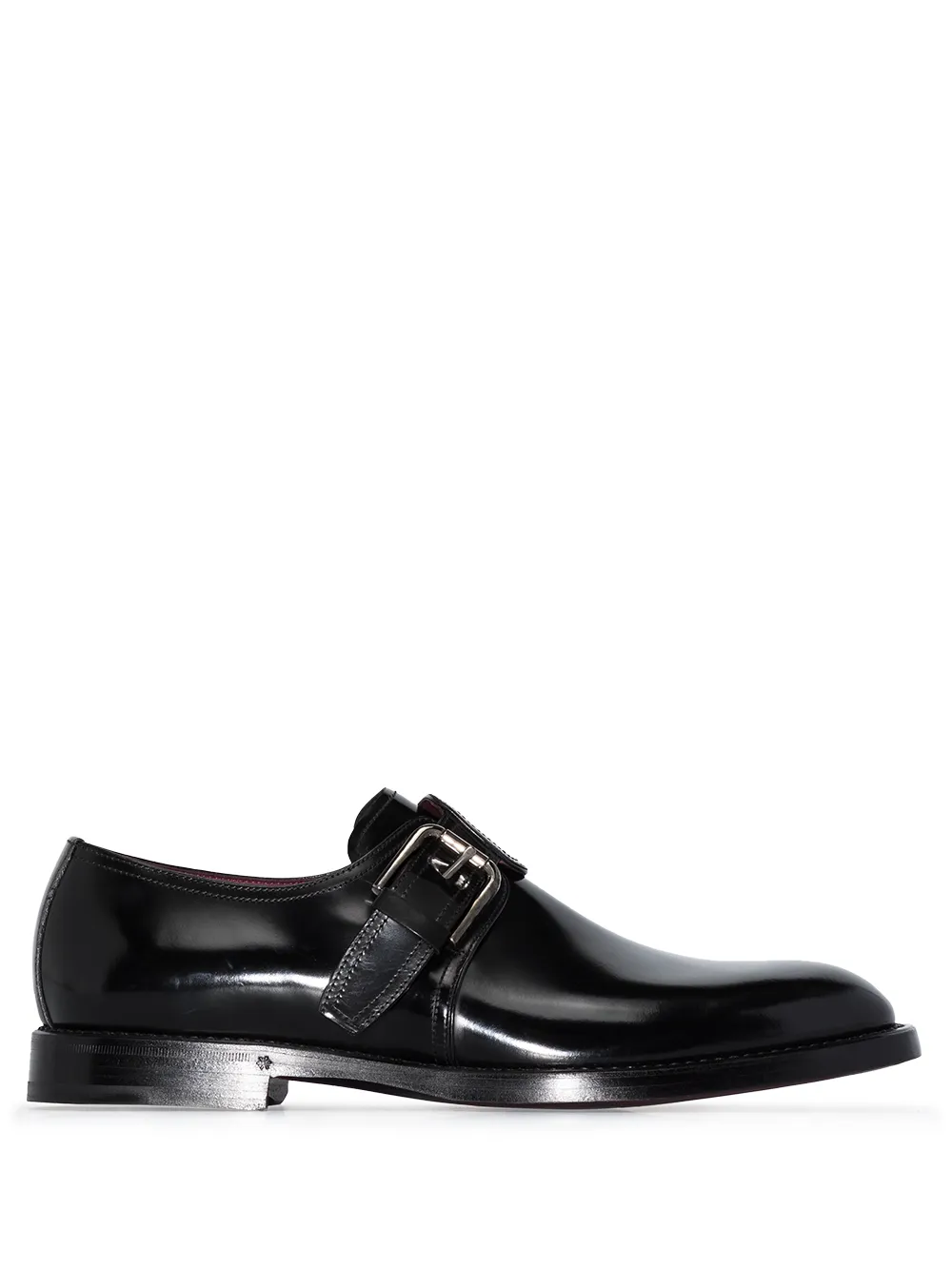 Men Dolce & Gabbana Brushed Leather Monk Shoes
