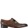 Men Santoni Double-buckle Leather Shoes
