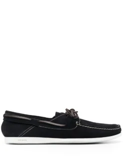Men Car Shoe Lace-up Leather Loafers
