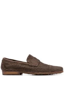 Men Premiata Woven Leather Loafers