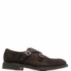 Men Doucal&apos;s Suede Double-buckle Monk Shoes