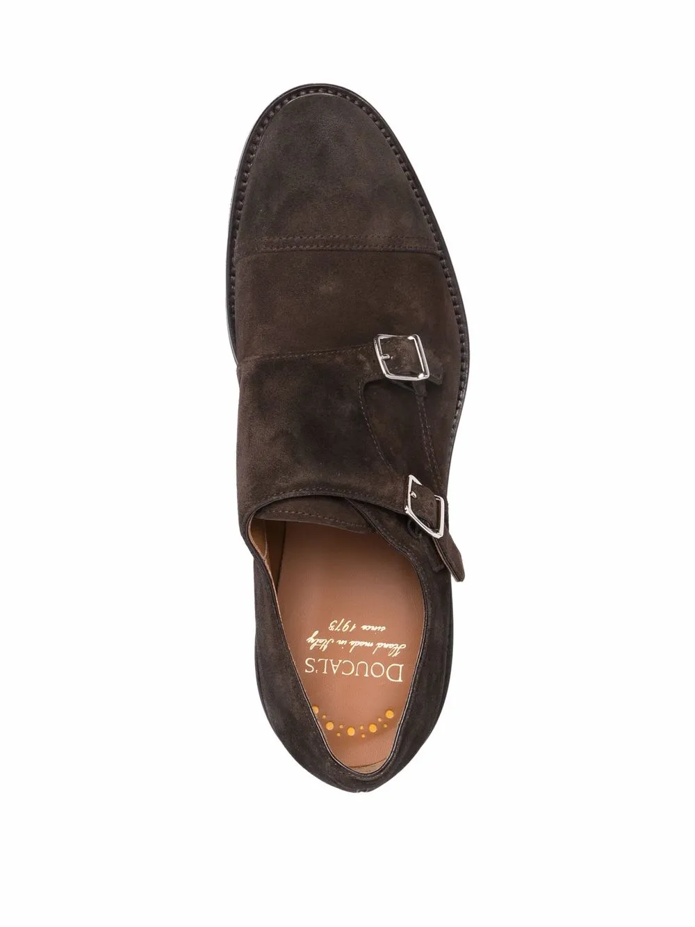Men Doucal's Suede Double-buckle Monk Shoes - Image 4