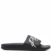 Men Philipp Plein Embossed Logo Slides