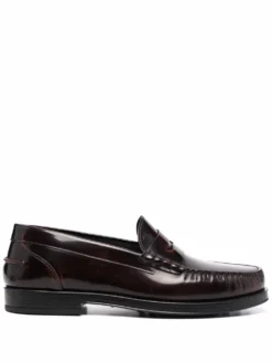 Men Tod&apos;s Exposed Stitch Leather Loafers