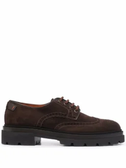 Men Santoni Chelsea Lace-up Derby Shoes