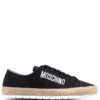 Men Moschino Logo-embroidered Suede Espadrilles