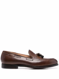 Men Crockett & Jones Tasseled Leather Loafers