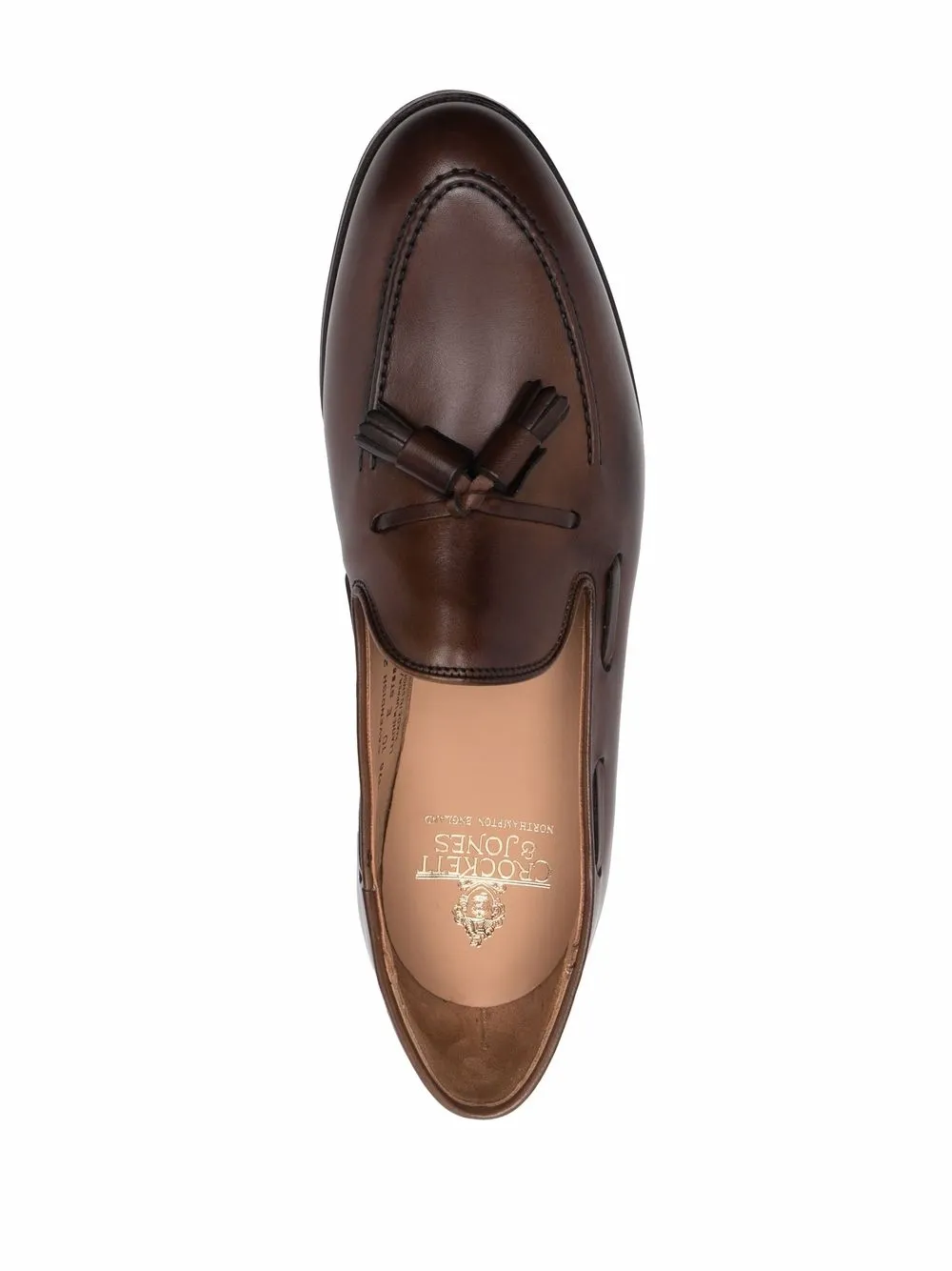 Men Crockett & Jones Tasseled Leather Loafers - Image 4