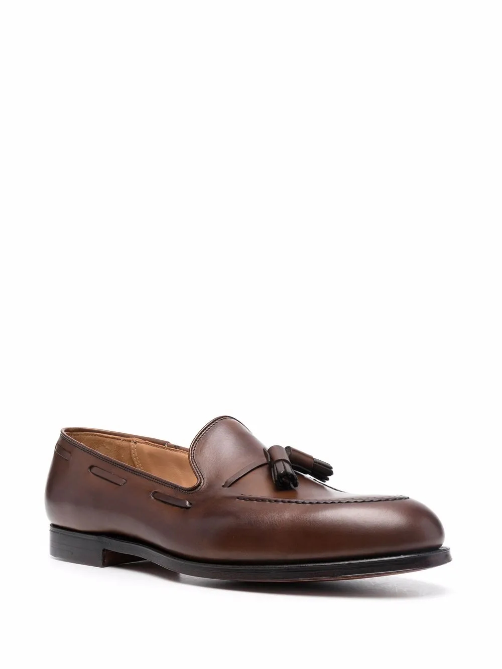 Men Crockett & Jones Tasseled Leather Loafers - Image 2