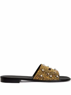 Men Giuseppe Zanotti Darrin Encrusted Slip-on Sliders
