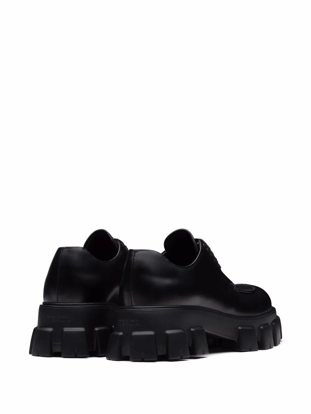 Men Prada Monolith Brushed Leather Lace-up Shoes - Image 3