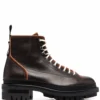 Men Dsquared2 Leather Lace-up Ankle Boots