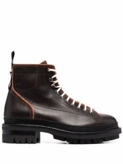 Men Dsquared2 Leather Lace-up Ankle Boots