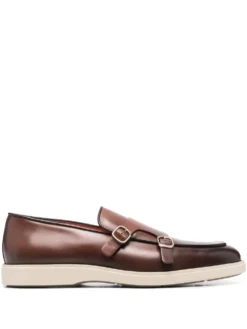 Men Santoni Monk Strap Shoes