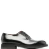 Men Santoni Round-toe Lace-up Derby Shoes