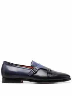 Men Santoni Ombré Leather Monk Shoes