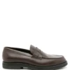Men Egrey Leather Penny Loafers