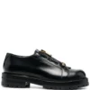 Men Versace Zip-detail Round-toe Loafers