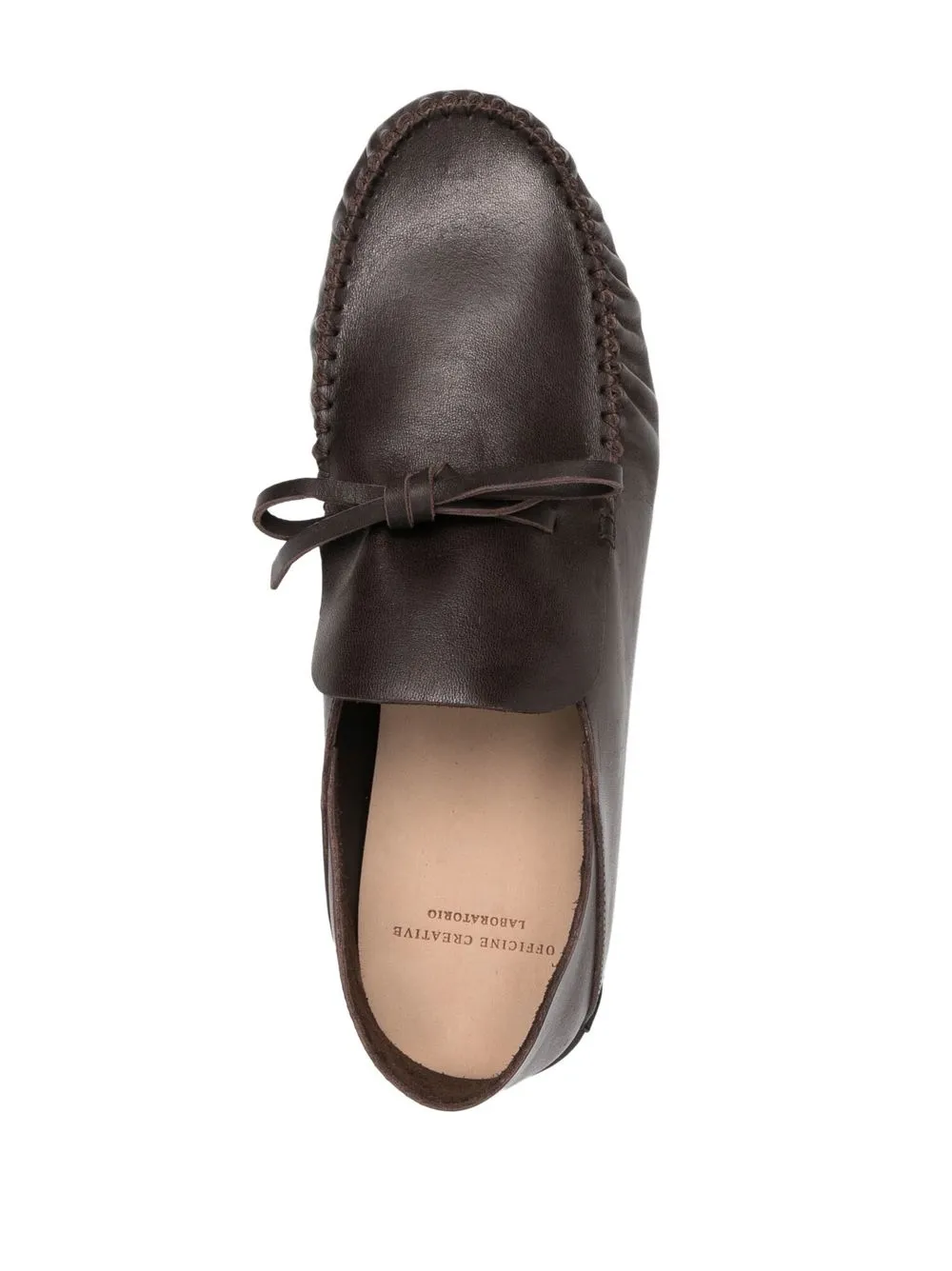 Men Officine Creative Lace-up Leather Loafers - Image 4