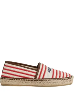 Men Gucci Striped Star Espadrilles