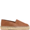 Men Valentino Garavani Logo-plaque Leather Espadrilles