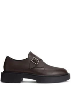 Men Giuseppe Zanotti Adric Leather Monk Shoes