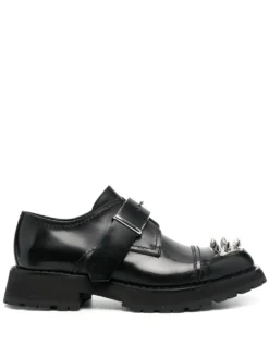 Men Alexander McQueen Studded Toe-cap Monk Shoes