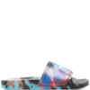 Men MSGM Tie-dye Logo-print Sliders