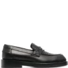 Men Versace Square-toe Studded Loafers