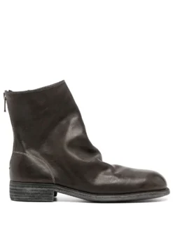 Men Guidi Ankle-length Leather Boots