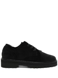 Men Yohji Yamamoto 3-Hole Plain Lace-up Shoes