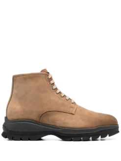 Men Santoni Ankle Lace-up Fastening Boots