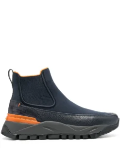 Men Santoni Contrast-panel Chelsea Boots