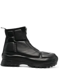 Men Guidi Zip-front Leather Ankle Boots