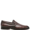 Men Santoni Polished Leather Loafers