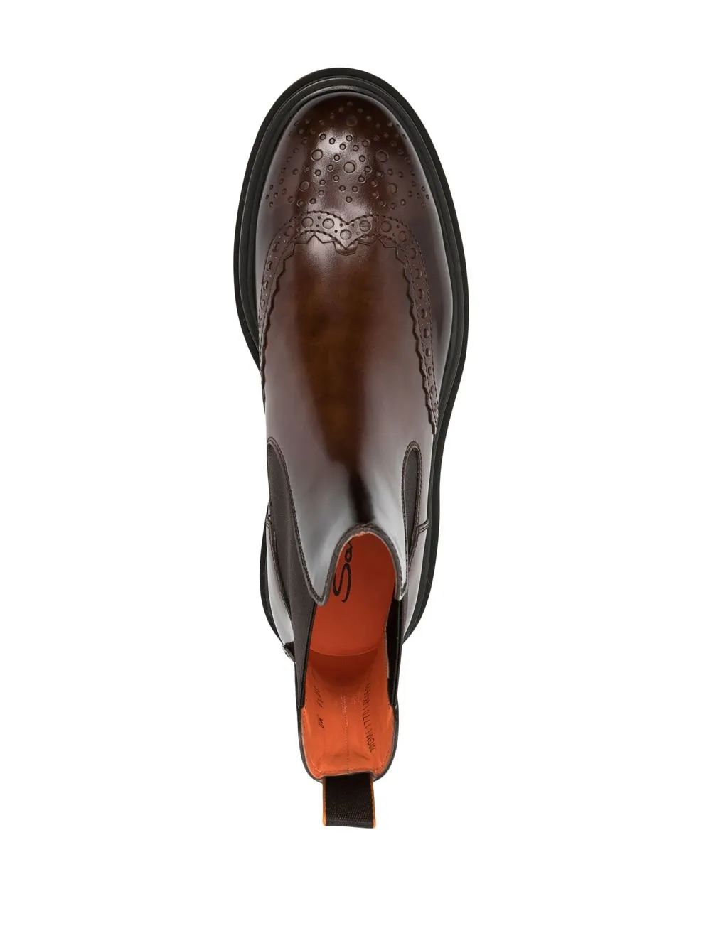 Men Santoni Brogue-detail Chelsea Boots - Image 4