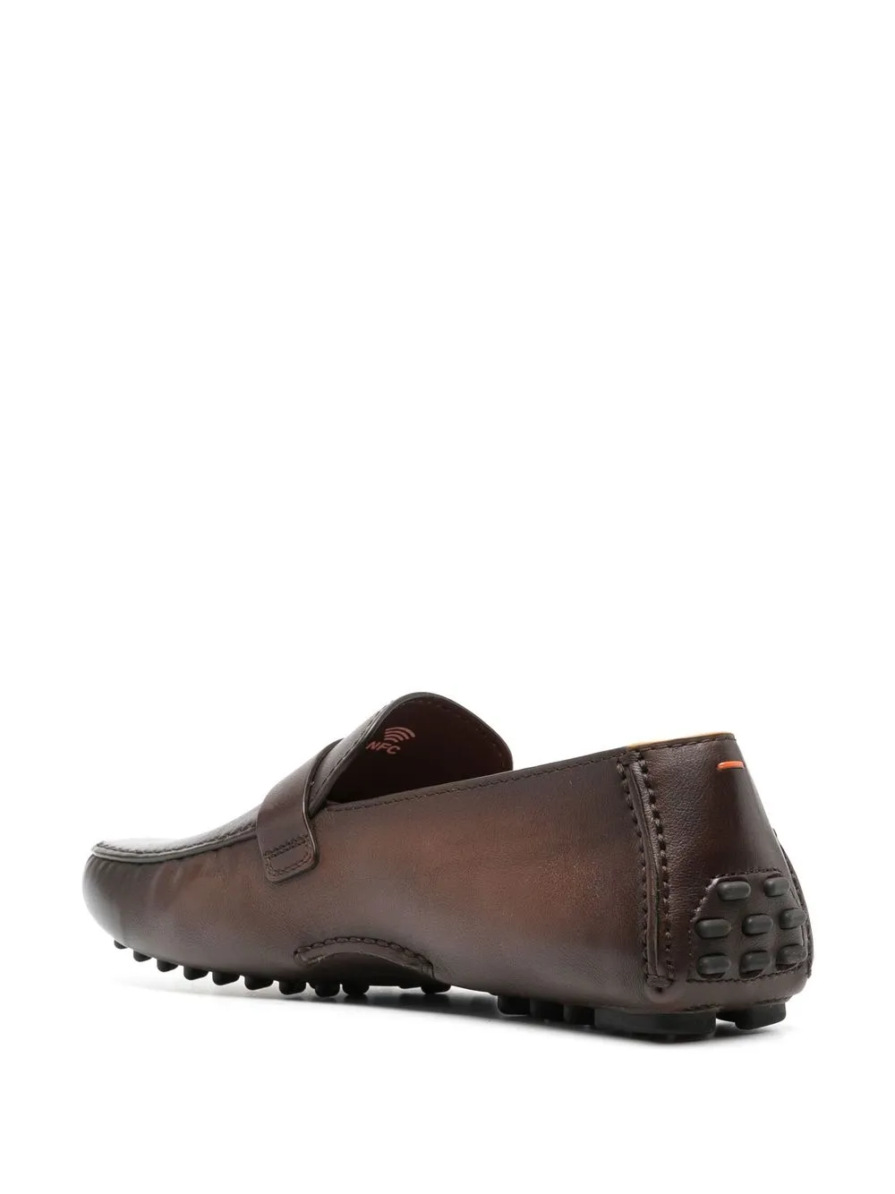 Men Santoni Buckle-detail Leather Loafers - Image 3