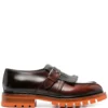 Men Santoni Fringe-detail Buckled Monk Shoes