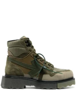 Men Off-White Hiking Sponge Camouflage Boots