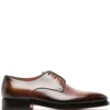 Men Santoni Burnished-effect Derby Shoes