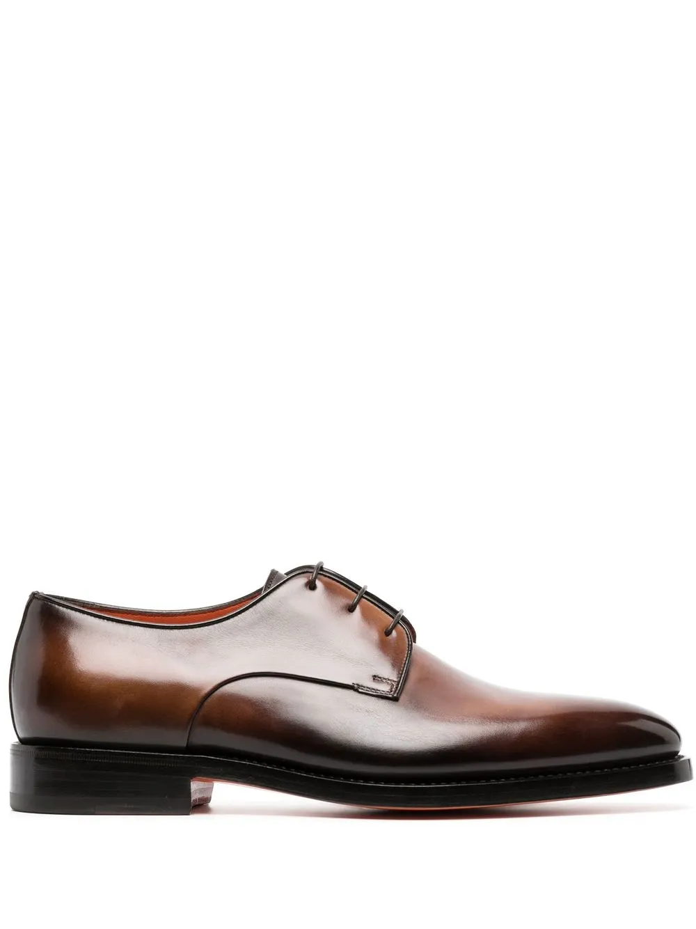 Men Santoni Burnished-effect Derby Shoes
