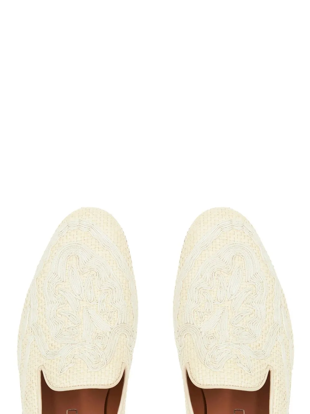 Men ETRO Embroidered-design Raffia Loafers - Image 4