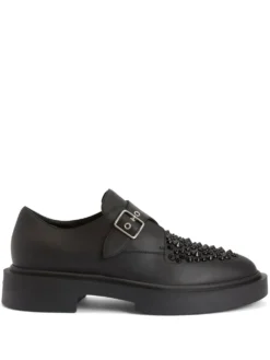 Men Giuseppe Zanotti Studded Buckle-strap Shoes