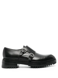 Men Lanvin Alto Buckled Monk Shoes