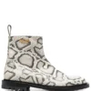 Men Moschino Snakeskin-effect Ankle Boots