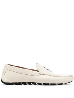 Men Billionaire Pebbled Calf Leather Loafers