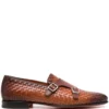 Men Santoni Double-monk Strap Woven Shoes