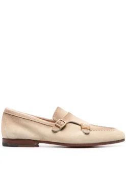 Men Santoni Buckle-detail Monk Shoes