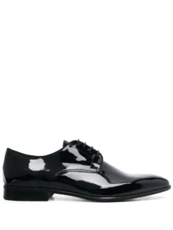 Men Corneliani Patent-finish Derby Shoes